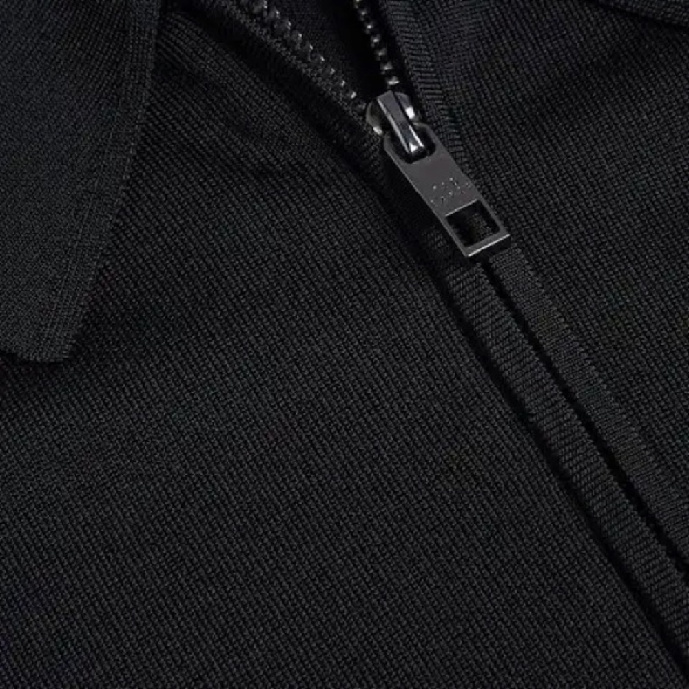 Men's Ted Baker London  Viba Half Zip
Polo Sweater - Black ted size 7 US 3Xl - Picture 12 of 15